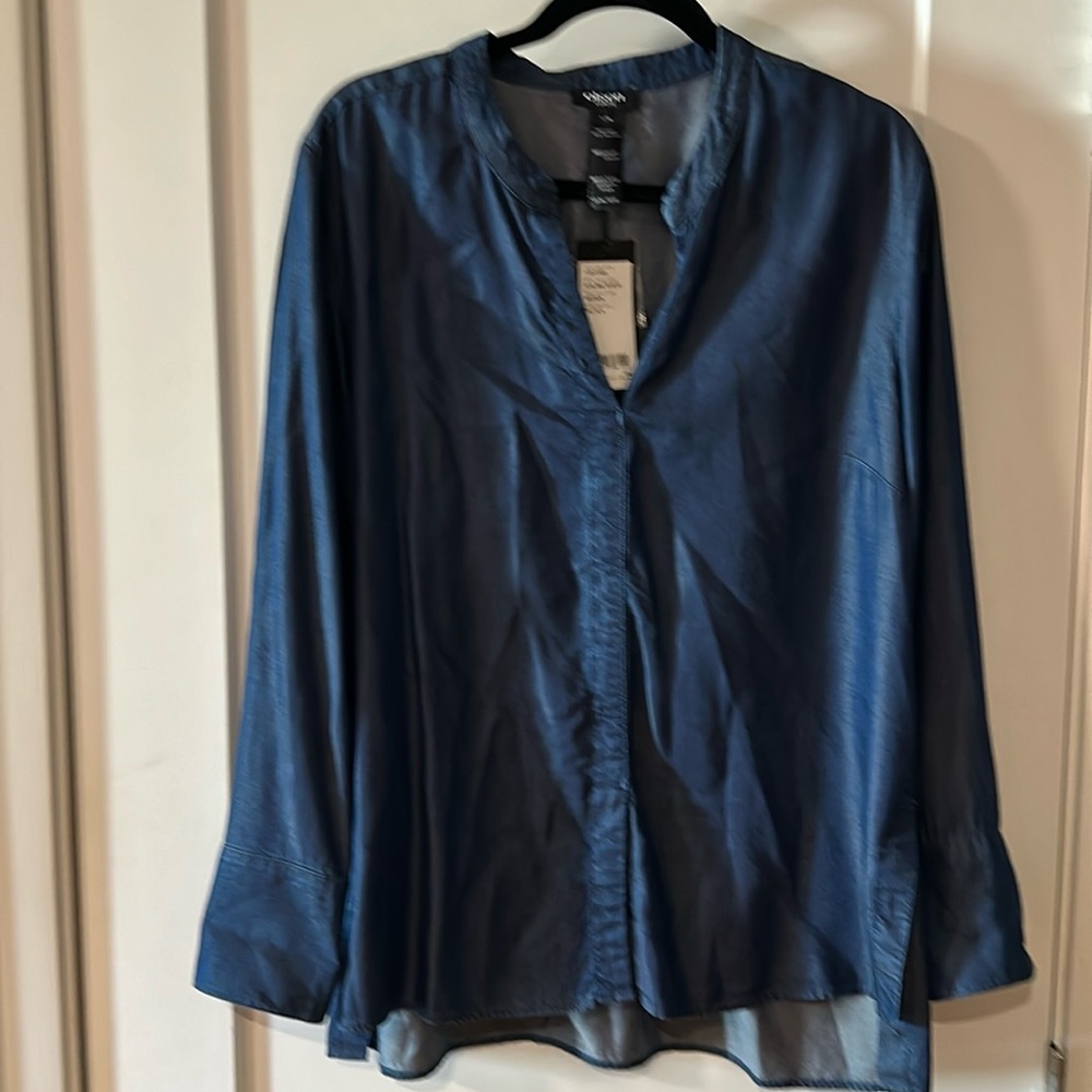 Denim look Pullover tunic